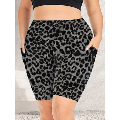 Womens High Waist Yoga Shorts with Pockets