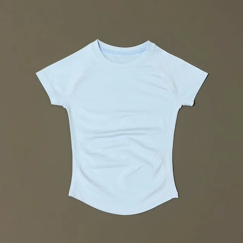 Sport Short Sleeve Top Women Seamless Yoga Leotard Clothing Running Sports T Shirt Gym Yoga Slim Fitness Active Top Tee