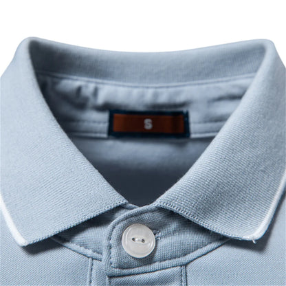 AIOPESON Old Money Polo Shirt Men‘s Solid Color Design Premium Fabric Skin Friendly Cool Breathable Soft Wear