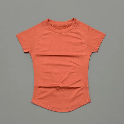Sport Short Sleeve Top Women Seamless Yoga Leotard Clothing Running Sports T Shirt Gym Yoga Slim Fitness Active Top Tee