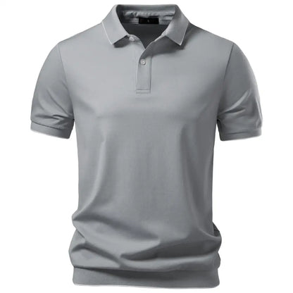 AIOPESON Old Money Polo Shirt Men‘s Solid Color Design Premium Fabric Skin Friendly Cool Breathable Soft Wear