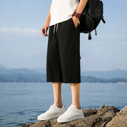Summer Cotton Linen Short Pants New Solid Color Lightweight Shorts Large Jogging Beach Shorts for Men Loose Sweatpants