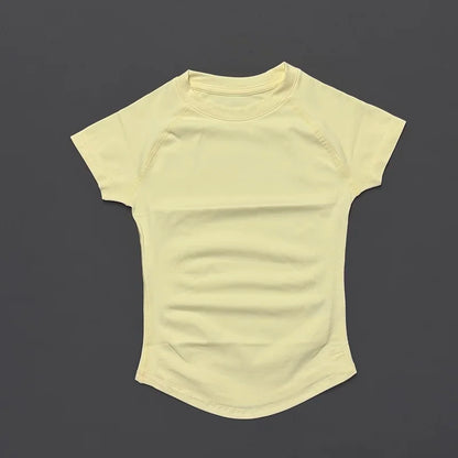 Sport Short Sleeve Top Women Seamless Yoga Leotard Clothing Running Sports T Shirt Gym Yoga Slim Fitness Active Top Tee