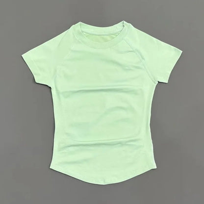 Sport Short Sleeve Top Women Seamless Yoga Leotard Clothing Running Sports T Shirt Gym Yoga Slim Fitness Active Top Tee