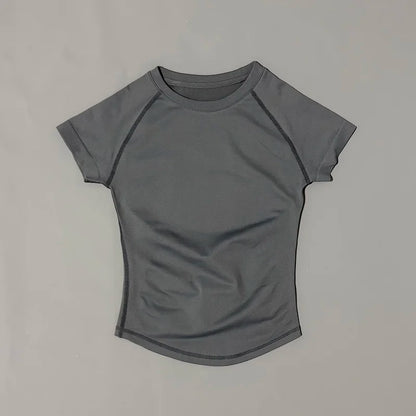 Sport Short Sleeve Top Women Seamless Yoga Leotard Clothing Running Sports T Shirt Gym Yoga Slim Fitness Active Top Tee