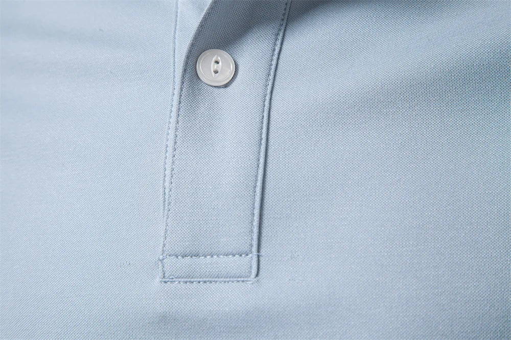 AIOPESON Old Money Polo Shirt Men‘s Solid Color Design Premium Fabric Skin Friendly Cool Breathable Soft Wear
