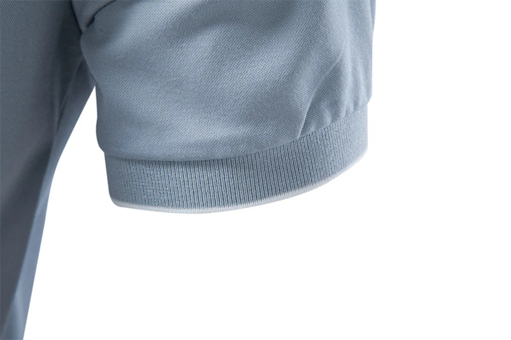 AIOPESON Old Money Polo Shirt Men‘s Solid Color Design Premium Fabric Skin Friendly Cool Breathable Soft Wear