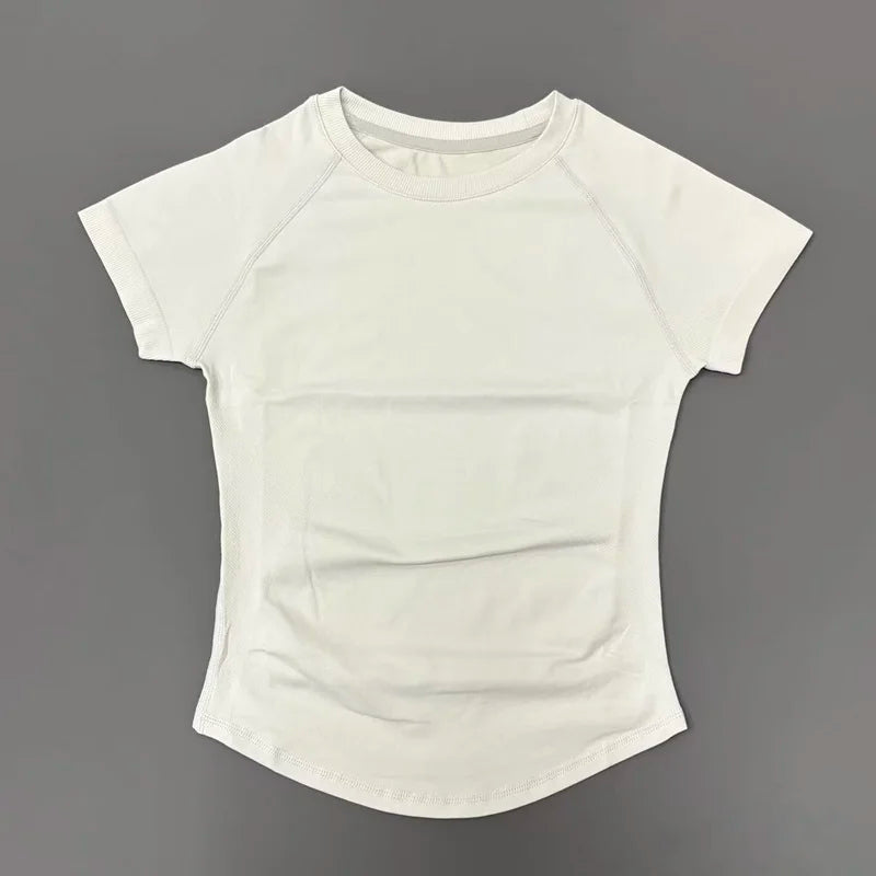 Sport Short Sleeve Top Women Seamless Yoga Leotard Clothing Running Sports T Shirt Gym Yoga Slim Fitness Active Top Tee